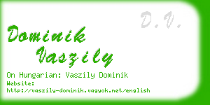 dominik vaszily business card